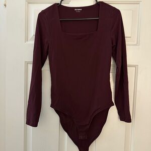 Old Navy Women's Maroon Long Sleeve Top